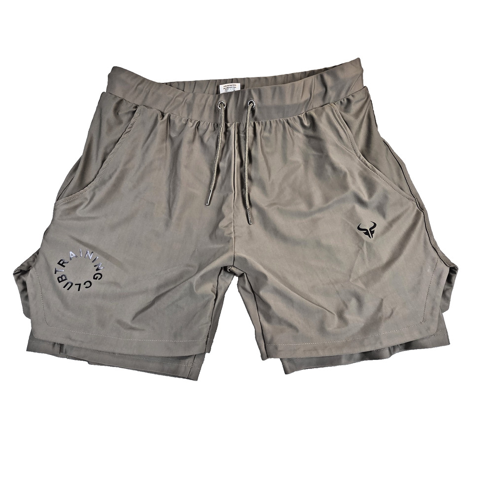 NWT Cerus Lined Athletic Training Shorts Mens Size XL Beige